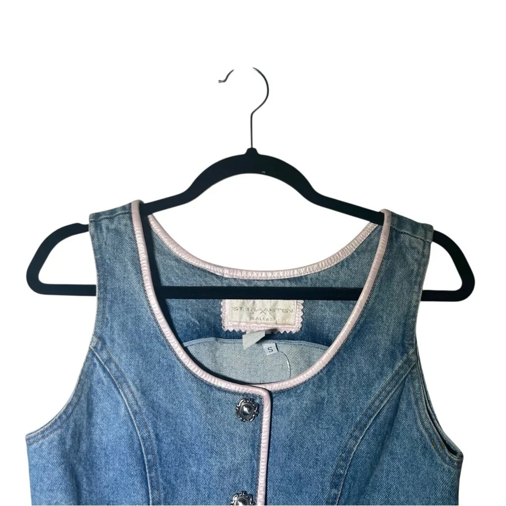 St. Maarten Dallas Denim Vest NWT Small - Picture 3 of 9